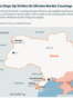 A map showing strikes targeting border facilities along Ukraine's western boundary since late August. 