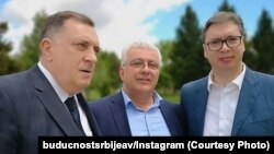 Milorad Dodik, Andrija Mandić i Aleksandar Vučić