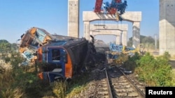 Темир жол кырсыгы болгон жер. Тайланд, 14-январь 2026-жыл 