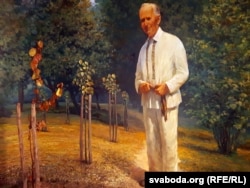 Партрэт Івана Сікоры ў музэі ягонага імя ў вёсцы Вялікія Алашкі