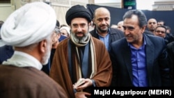 Mojtaba Khamenei (C), son of the Supreme Leader Ali Khamenei in a funeral in Tehran, undated. File photo