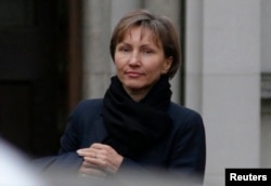 Марина Литвиненко после выступления на слушаниях, 2 февраля 2015