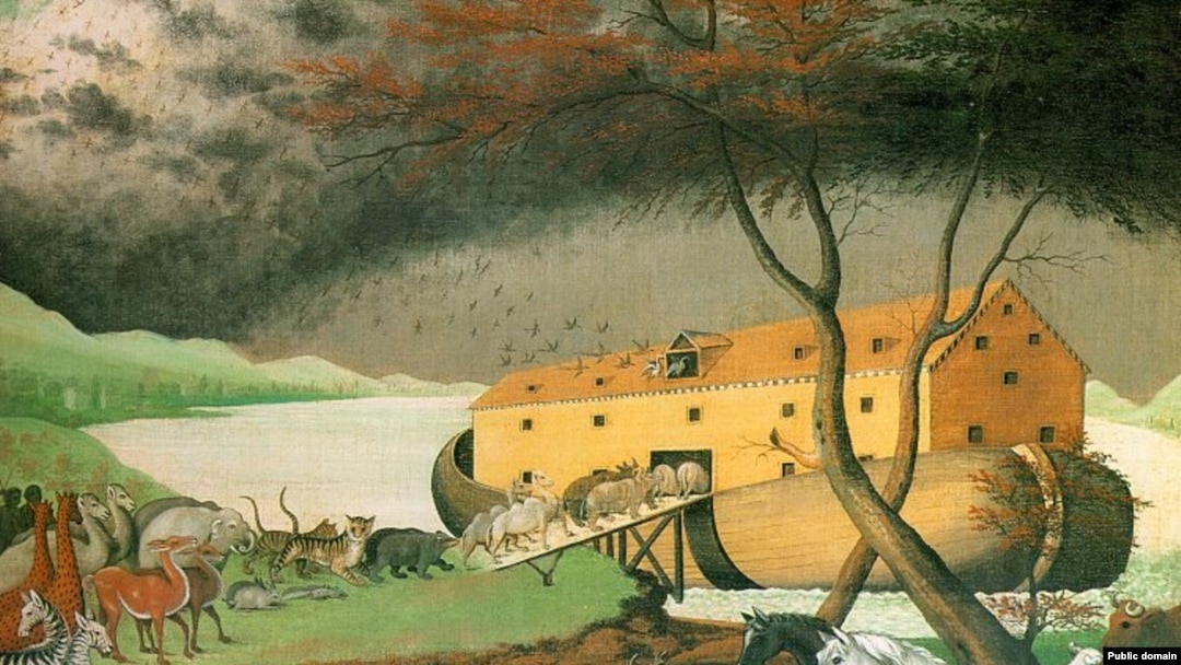 «Nuhun gəmisi». Amerikalı rəssam Edvard Hiksin (1780–1849) tablosu. 