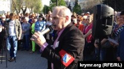 Володимир Новіков на мітингу в Севастополі, 27 квітня 2018 року