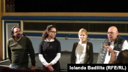 Igor Cobileanski, Corina Călugaru (diplomat, reprezentanta R. Moldovei pe lângă Consiliul Europei), Olga Baltag (ADERS) și Faruk Günaltay (Directorul Cinema Odyssee, Strasbourg)
