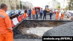 Дарожныя работы, архіўнае фота
