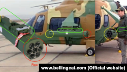 Berdimuhamedow raketa atyjy enjam oturdylan AW-109 dikuçaryny barlaýar. "Bellingcat" neşiriniň suraty