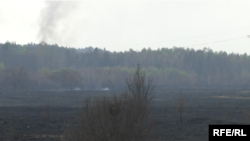 Пожар в чернобыльской зоне отчуждения