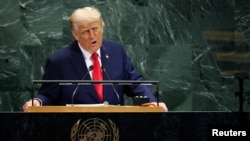 Дональд Трамп на трибуне ООН