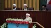 Ayatollah Ahmad Jannati speaker of the Assembly of Experts, addresses a meeting of the newly-elected assembly in Tehran, May 24, 2016