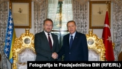 Turski predsjednik Recep Tayyip Erdogan i Bakir Izetbegović član Predsjedništva BiH, prilikom posjete Istanbulu prošle 2016. godine