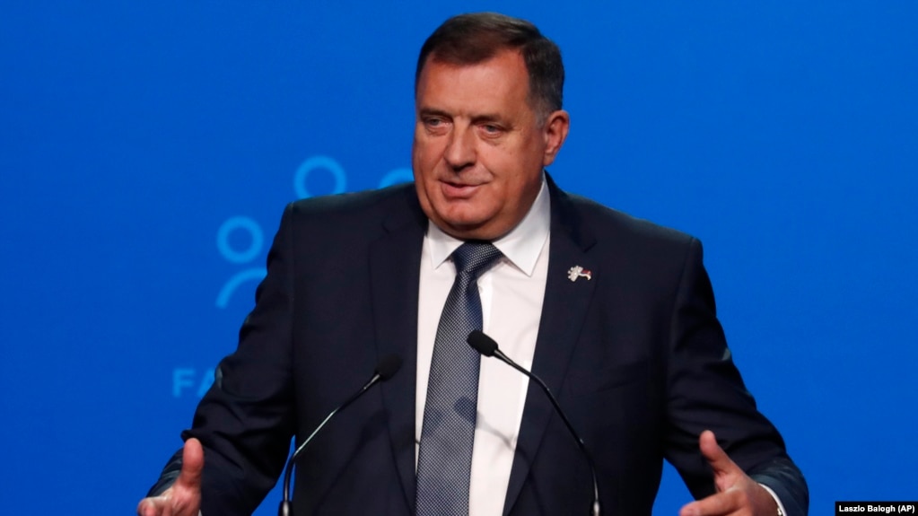 Milorad Dodik, član Predsjedništva BiH u posjeti Demografskom samitu u Budimpešti 23. septembar 2021.