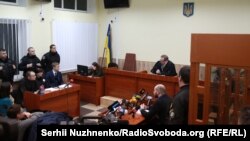 Засідання Вишгородського районного суду Київської області, під час якого обрали запобіжний захід Юрію Россошанському