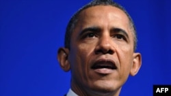 U.S. President Barack Obama speaks during an address to the 2011 American Legion National Convention at the Minneapolis Convention Center on August 30.