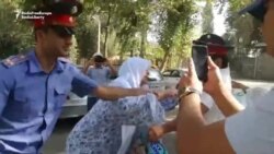 Mother Of Tajik Attack Suspect Pours Gasoline On Herself In Protest