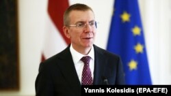 Latvia's new president, Edgars Rinkevics (file photo)