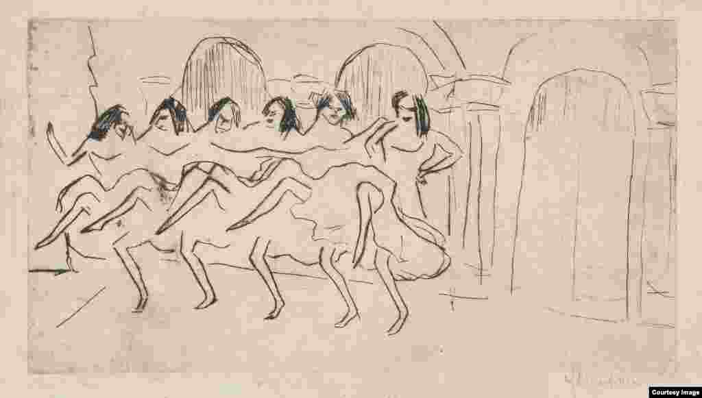 Ernst Ludwig Kirchner, Șase dansatoare...