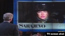Javljanje Christiane Amanpour iz Sarajeva 1994. i razgovor link vezom sa tadašnjim američkim predsjednikom Billom Clintonom.