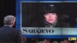 Javljanje Christiane Amanpour iz Sarajeva 1994. i razgovor link vezom sa tadašnjim američkim predsjednikom Billom Clintonom.