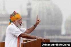 سخنرانی مودی در مراسم روز استقلال هند در ۱۵ اوت ۲۰۱۹ در دهلی