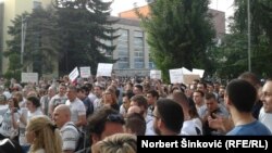Protest u Novom Sadu, foto: Norbert Šinković