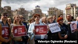 Акція на підтримку Олега Сенцова в Києві, 1 липня 2018 року