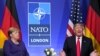 Cancelara Germaniei, Angela Merkel, și președintele Statelor Unite, Donald Trump, la o reuniune NATO de la Watford, Marea Britanie, 4 decembrie 2019