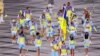 Українські спортсмени під час церемонії відкриття Олімпійських ігор у Токіо, 23 липня 2021 року 