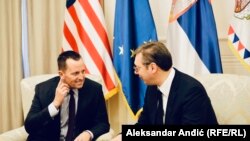 Američki izaslanik Ričard Grenel i predsednik Srbije Aleksandar Vučić