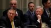 U.S. Secretary of State Mike Pompeo and White House national security adviser John Bolton attend the "Global Call to Action on the World Drug Problem" event at the United Nations in New York, U.S., September 24, 2018. REUTERS/Carlos Barria