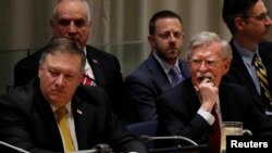 U.S. Secretary of State Mike Pompeo and White House National Security Adviser John Bolton 