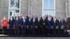 EU leaders posing for a "family photo" at a summit in Tallinn, Estonia, on September 29.