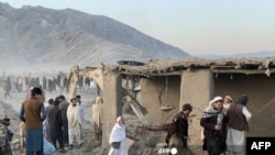 خرابه‌های حملات هوایی اخیر پاکستان در افغانستان 