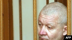 Serhiy Tkach in the dock during his trial in Dnipropetrovsk