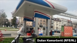 Benzinska stanica u vlasništvu Naftne industrije Srbije u Beogradu, 4. mart 2026. 