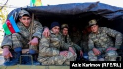 Азэрбайджанскія вайскоўцы заяжджаюць ў Агдамскі раён 24 лістапада 2020