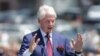 KOSOVO -- Former U.S. President Bill Clinton delivers a speech during the 20th anniversary of the Deployment of NATO Troops in Kosovo in Pristina, June 12, 2019