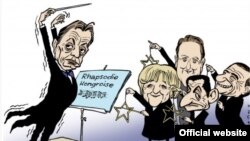 Caricatură a exceselor regimului Orban (courtesy: Michel Kichka blog)