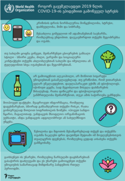 Georgia -- World health organization card coronavirus stress children