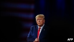 Fostul președinte american Donald Trump vorbește la Conferința de acțiune politică conservatoare 2022 (CPAC) din Orlando, Florida, pe 26 februarie 2022