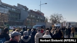 Protestna šetnja ka centru Novog Sada, 21. februar 2025.