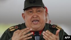 Venezuelan President Hugo Chavez delivers a speech in mid-October, when he declared himself cancer-free after medical tests in Cuba.