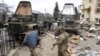 Пошкоджена російська військова техніка у звільненому українськими військовими місті Тростянці Сумської області, 28 березня 2022 року 