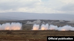 Armenia -- Russian and Armenian troops hold joint military exercises at the Bagramian training ground, October 9, 2019.