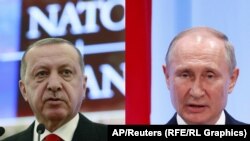 Presidenti turk, Recep Tayyip Erdogan dhe presidenti rus, Vladimir Putin.