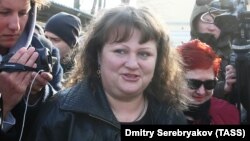 Оксана Севастили после освобождения из СИЗО Лефортово, 12 марта 2017 года