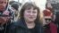 Oksana Sevastidi, a shopkeeper from the Black Sea resort city of Sochi, is released from prison after being pardoned by Russian President on March 12. 