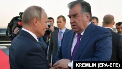 Владимир Путин и Эмоммали Рахмон. Иллюстративное фото