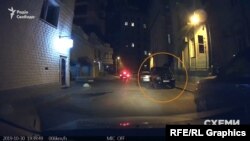Там же було припарковане і авто самого Хорошковського