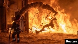 Benzinărie lovită de ruși în regiunea ucraineană Sumî, într-o fotografie publicată la 23 iulie de autoritățile ucrainene.